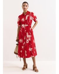 Phase Eight - Delphine Floral Midi Shirt Dress - Lyst