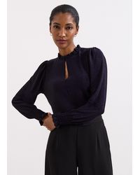 Phase Eight - Imogen Frill Detail Shimmer Top - Lyst