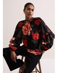 Phase Eight - Celina Rose Print Blouse - Lyst