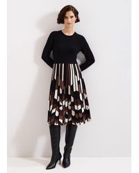 Phase Eight - Maci Fit And Flare Pleated Knit Dress - Lyst