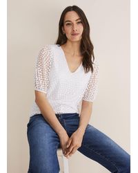 Phase Eight - Hally Heart Burnout Top - Lyst