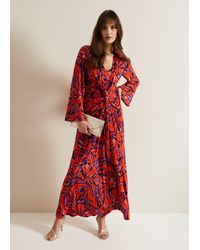 Phase Eight - Briella Jersey Leaf Print Maxi Dress - Lyst