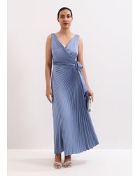Phase Eight - Petite Emlyn Wrap Satin Maxi Dress - Lyst