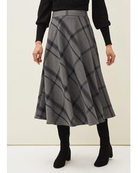 Phase Eight - Samiya Check A Line Midi Skirt - Lyst