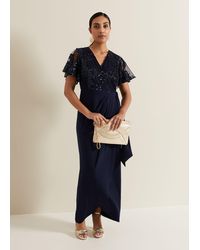 Phase Eight - Petite Minty Sequin Bodice Maxi Dress - Lyst