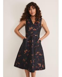 Phase Eight - Savannah Jacquard Floral Fit And Flare Dress - Lyst