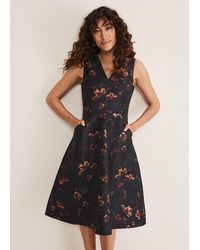Phase Eight - 's Savannah Jacquard Floral Fit And Flare Dress - Lyst