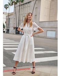 Phase Eight - Aletta Broiderie Shirt Midi Dress - Lyst