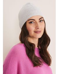 Phase Eight - Wool Cashmere Beanie Hat - Lyst