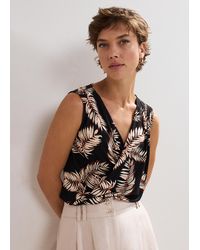 Phase Eight - Sutton Printed Draped Top - Lyst