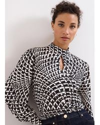 Phase Eight - Isla Geo Printed Top - Lyst