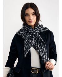 Phase Eight - Leopard Print Neck Scarf - Lyst
