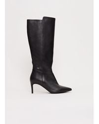 Phase Eight - Leather Knee High Heeled Boot - Lyst