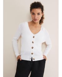 Phase Eight - Caryl Ribbed Cardigan - Lyst