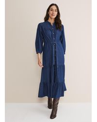 Phase Eight - Talulla Tiered Denim Dress - Lyst