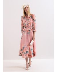 Phase Eight - Anabella Floral Shirt Midi Dress - Lyst