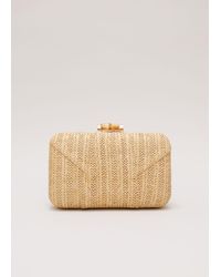 Phase Eight - 's Stuctured Raffia Clutch Bag - Lyst