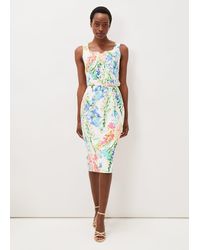 Phase Eight - Serina Floral Midi Dress - Lyst