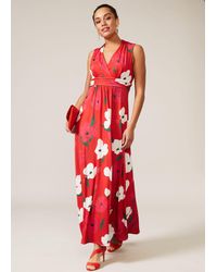 Phase Eight - Lou-poppy V-neck Maxi Dress - Lyst