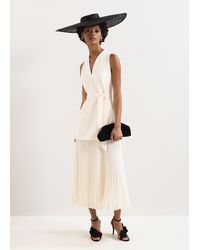 Phase Eight - Pia Tailored Pleated Midi Dress - Lyst
