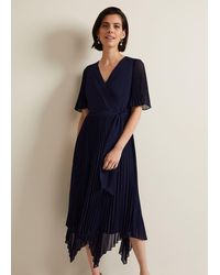 Phase Eight - Kendall Pleated Midi Dress - Lyst