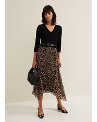Phase Eight - Josephine Animal Woven Hem Knit Dress - Lyst