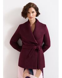 Phase Eight - Nicci Short Belted Wool Coat - Lyst