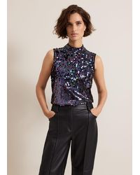 Phase Eight - Tasha Sequin Top - Lyst