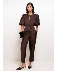 Phase Eight - Ivy Satin Trousers - Lyst