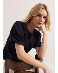Phase Eight - Lani Broderie Texture Top - Lyst