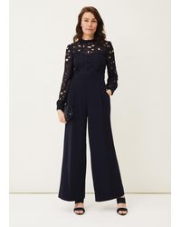 Phase Eight - Gayle Lace Bodice Jumpsuit - Lyst