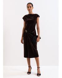 Phase Eight - Verra Velvet Midi Dress - Lyst