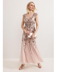 Phase Eight - Petite Evonne Beaded Maxi Dress - Lyst