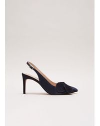 Phase Eight - Suede Pointed Bow Slingback - Lyst