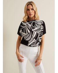 Phase Eight - Lyra Woven Front Print Top - Lyst