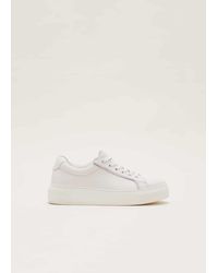 Phase Eight - 's White Leather Trainers - Lyst
