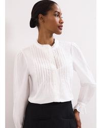 Phase Eight - Laurie Cotton Trim Detail Blouse - Lyst