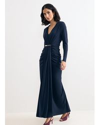 Phase Eight - Katharine Long Sleeve Draped Maxi Dress - Lyst