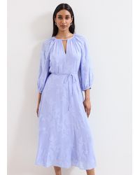 Phase Eight - Liona Floral Jacquard Midi Dress - Lyst