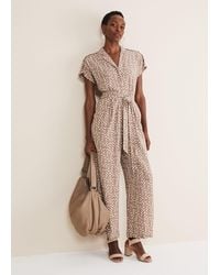 Phase Eight - Paige Abstract Wide Leg Jumpsuit - Lyst