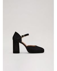 Phase Eight - Suede Closed Toe Platform - Lyst