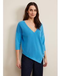 Phase Eight - Georgia Ribbed Asymmetric Button Jumper - Lyst