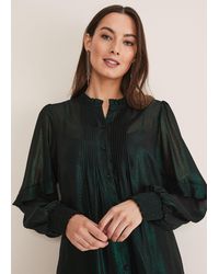 Phase Eight - Avis Foil V-Neck Blouse - Lyst