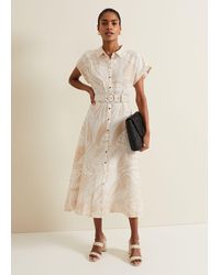 Phase Eight - Mandi Abstract Stripe Shirt Dress - Lyst