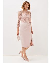 Phase Eight - Adeline Double Layer Lace Dress - Lyst