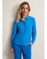 Phase Eight - Nadelina Luxe Plain Fitted Shirt - Lyst