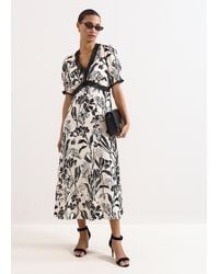 Phase Eight - Feyre Floral Slip Satin Midi Dress - Lyst
