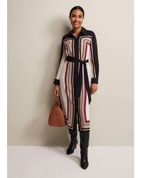 Phase Eight - Petite Geri Striped Shirt Dress - Lyst