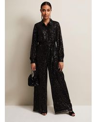 Phase Eight - Petite Alessandra Sequin Jumpsuit - Lyst