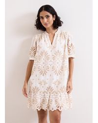 Phase Eight - Petite Liliana Broderie Mini Dress - Lyst